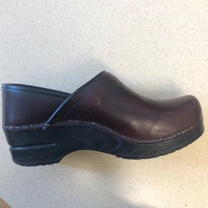 Dansko’s burgundy leather. Size 35
